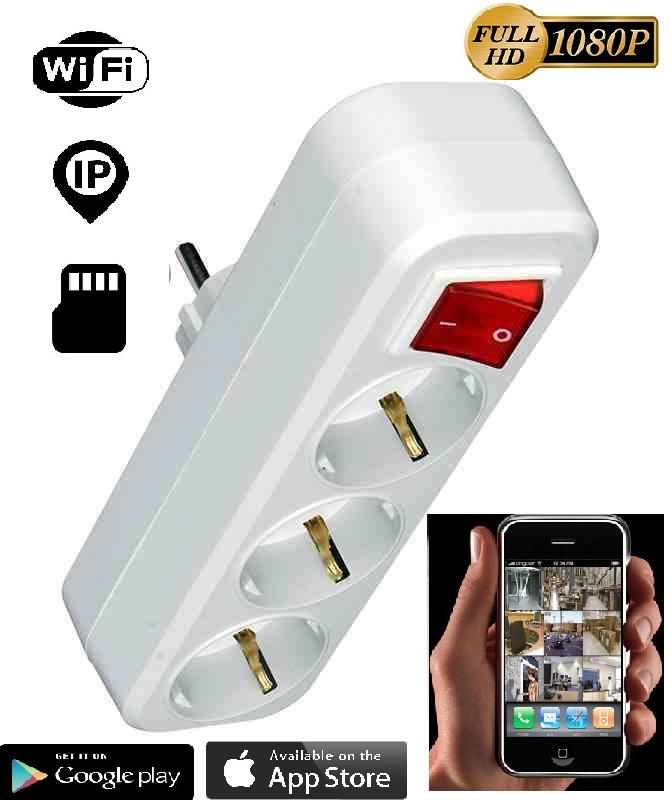 KABLOSUZ 3 LÜ PİRİZ WİFİ GİZLİ KAMERA